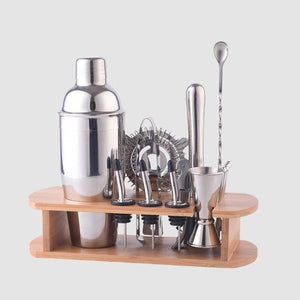 16-piece set Cocktail  Wood Stand