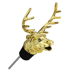 New Stainless Steel Deer Stag Head Wine Pourer