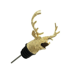 New Stainless Steel Deer Stag Head Wine Pourer